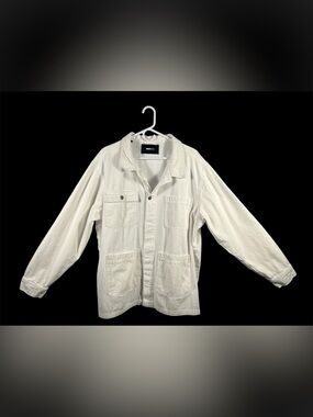 Minimalist NOVAMEN Off-White Utility Chore Jacket Men’s Size XXL